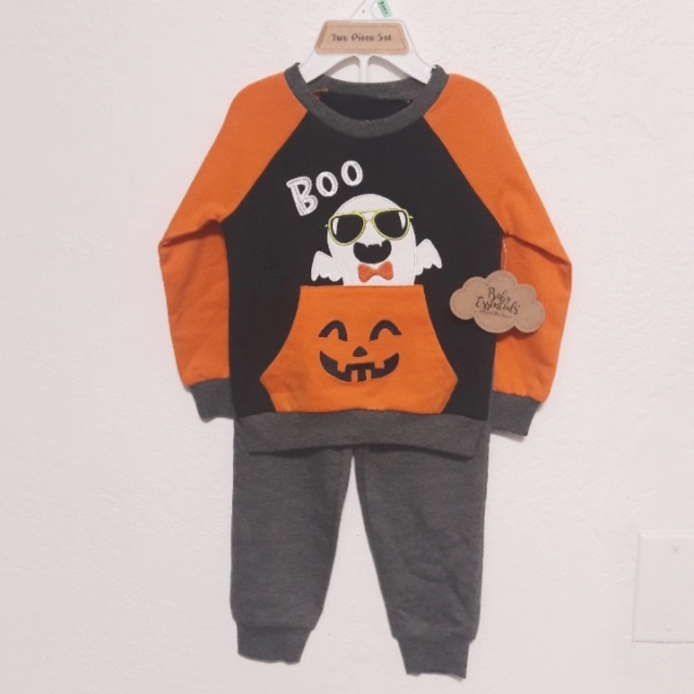 NWT 🎉2/15🎉 "Baby Essentials" 2-Piece Boys Halloween Set 18 months